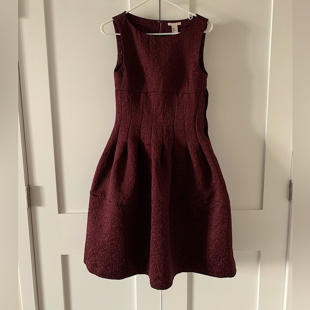 H&M Tea length Dress, plum colored